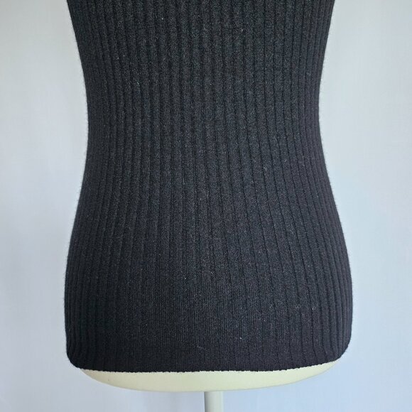 BANANA REPUBLIC Black Merino Wool Women's Knit Sweater Vest, Size S - Picture 8 of 8